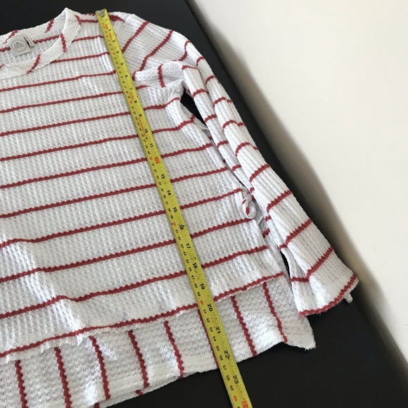 Paper Crane Striped Long Sleeve Top | High Side Slits - Picture 12 of 12